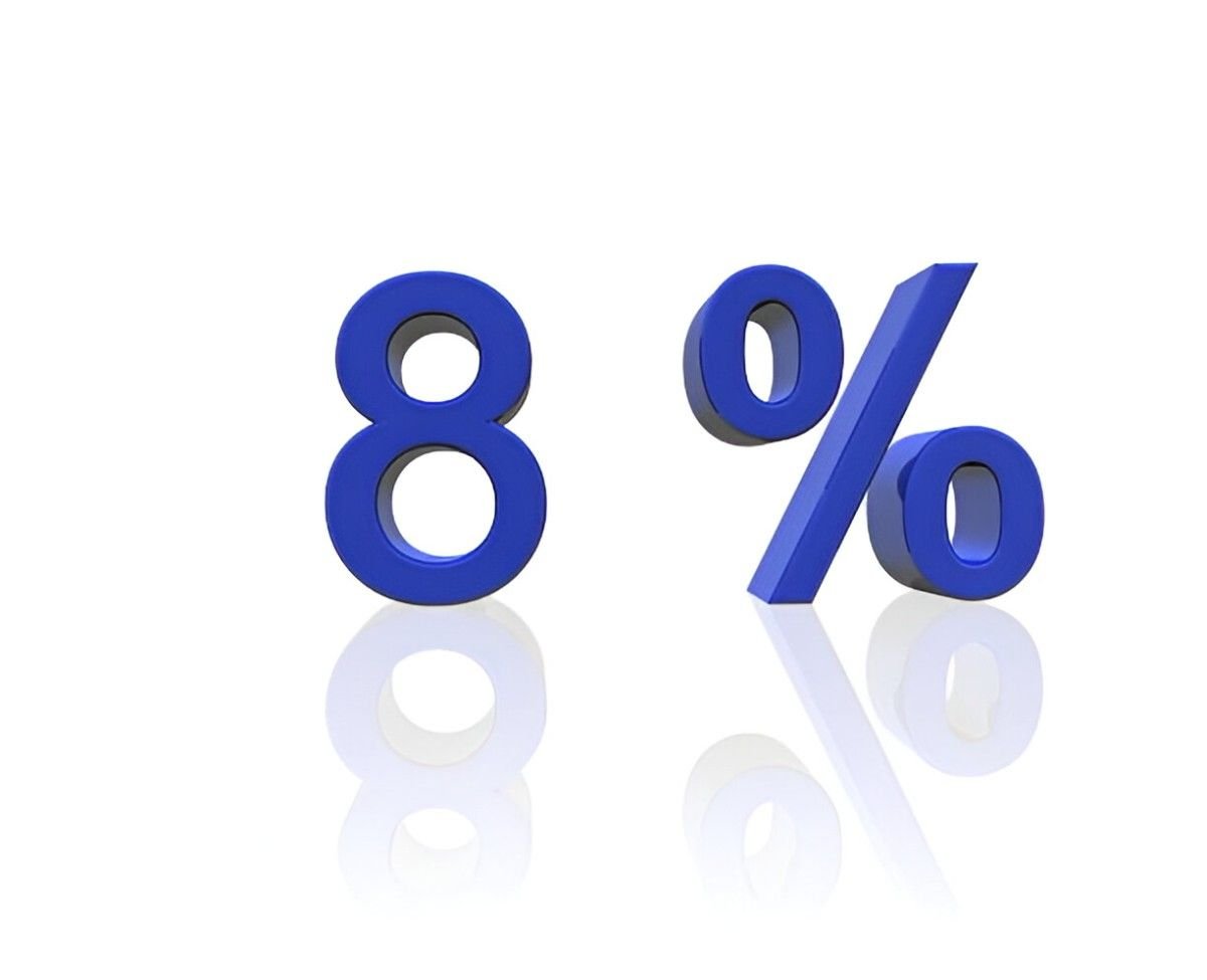 8 percent of return from a mutual fund